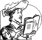 A musketeer reads the En Garde! rule book